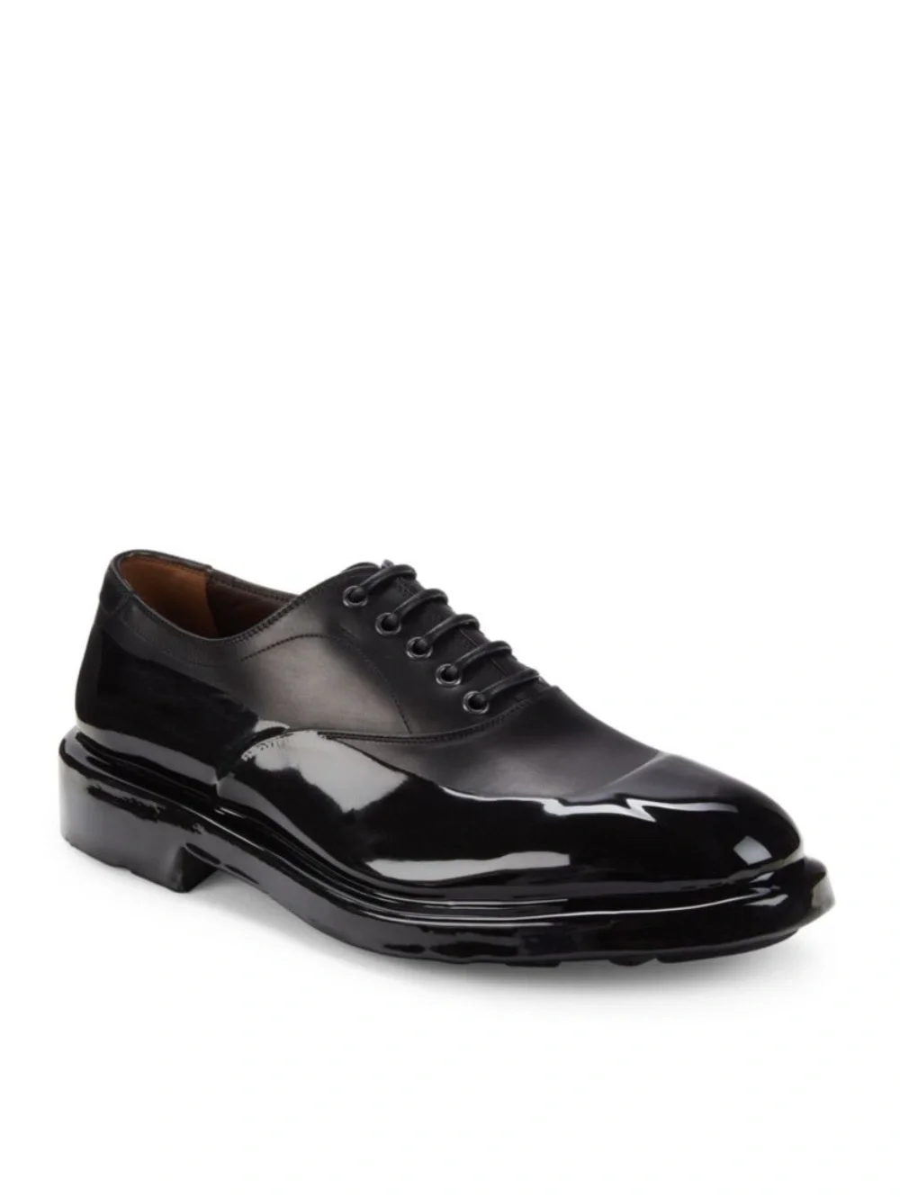 Salvatore Ferragamo Dipped Leather Oxford Shoes Size 9 EEE NEW in Box + DustBag